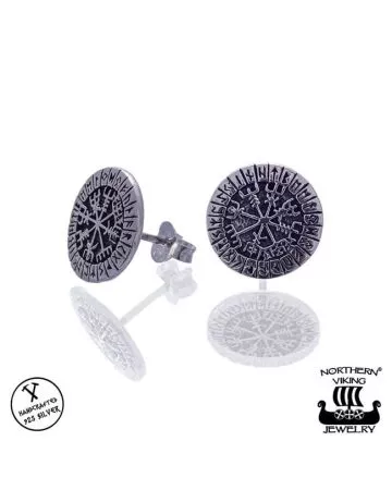 Northern Viking Jewelry Riimu Vegvisir korvakorut NVJKK037