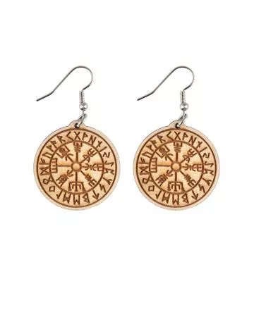 Northern Viking Jewelry Vegvisir puukorvakorut NVJKK045