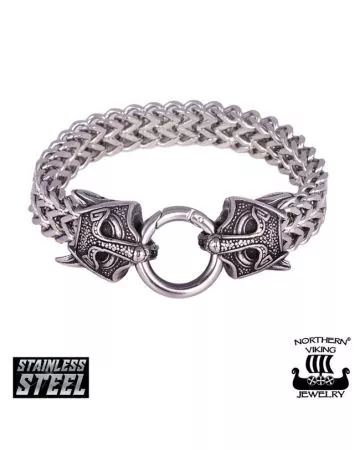 Northern Viking Jewelry Guardian Wolf rannekoru NVJRA030