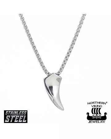 Northern Viking Jewelry Fenrir Wolf Tooth -kaulakoru