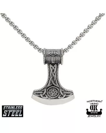 Northern Viking Jewelry Algiz Axehead -kaulakoru 55 cm NVJRS066