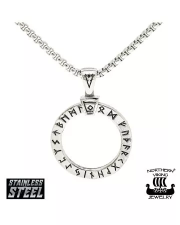 Northern Viking Jewelry Viisauden Pyörä By Johan Thorolf -kaulakoru 70 cm NVJRS081