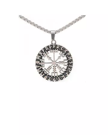 Northern Viking Jewelry Riimu Viikinkikompassi -kaulakoru 70cm NVJRS086