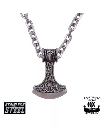 Northern Viking Jewelry Algiz Axehead -kaulakoru 60cm NVJRS097