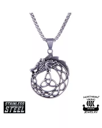 Northern Viking Jewelry Trinity Dragon kaulakoru 50 cm NVJRS101