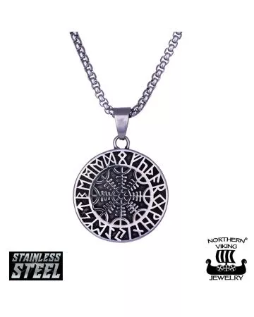 Northern Viking Jewelry Riimu Helm Of Awe kaulakoru 55 cm NVJRS103