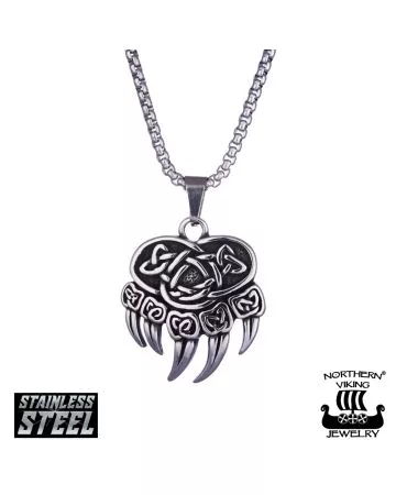 Northern Viking Jewelry Pieni Karhun Käpälä kaulakoru 55cm NVJRS106