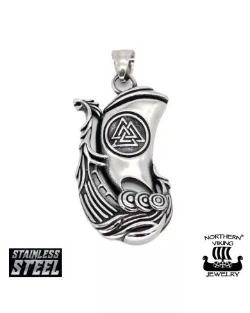 Northern Viking Jewelry Valknut Viking Ship kaulakoru 50 cm NVJRS134