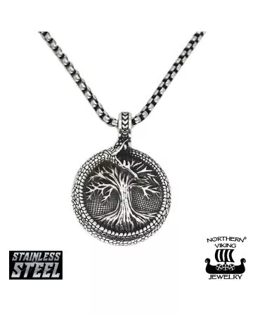 Northern Viking Jewelry Pendant Tree Of Life kaulakoru 50 cm NVJRS137