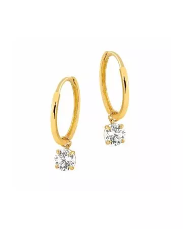 Kultaiset korvakorut 16 x 1,5 mm OT401088-CZ-R5