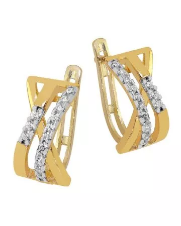 Kultaiset korvarenkaat OT48800-CZ-YW-WPL