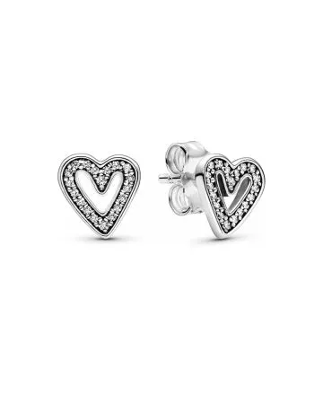 Pandora Freehand Heart -korvakorut 298685C01