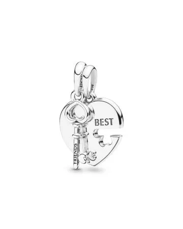 Pandora Heart and Key Necklace Pendant 398130