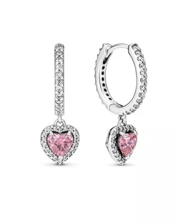 Pandora Timeless Sparkling Halo Heart korvakorut 291445C01
