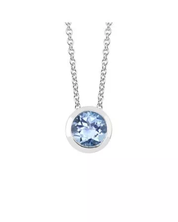 Hopeinen kaulakoru / topaasi PNC17935001 TOP