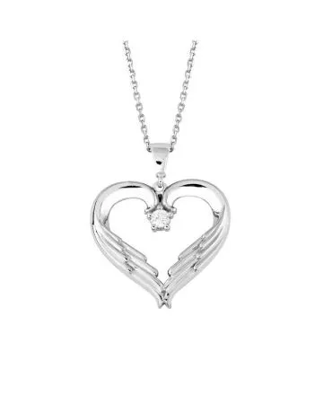Hopeinen sydänkaulakoru PP2150-02-FRZ