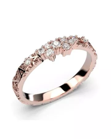 Festive Routa Rakka Sivu timanttisormus 14-666-015-PK-HSI1-4