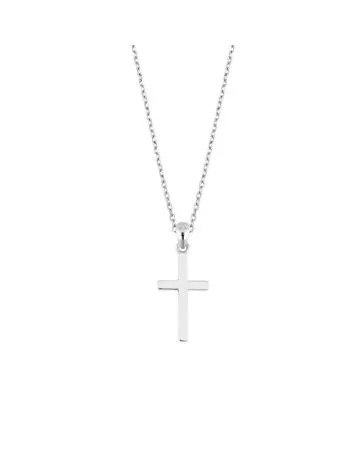 Hopeinen ristikaulakoru JN-130796-RH 45+5