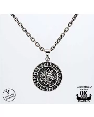 Northern Viking Jewelry Rune Wolf -riipus NVJ-H-RS050