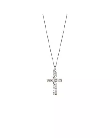Hopeinen ristikaulakoru SA501910000