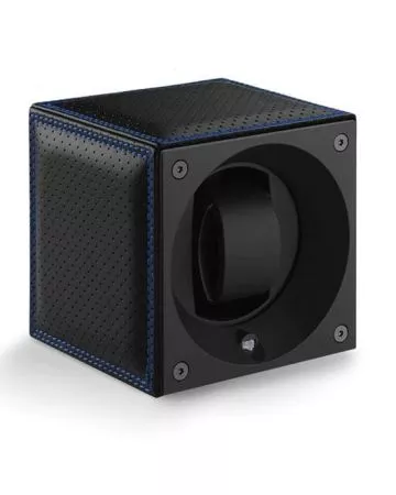 SwissKubik Masterbox Leather Racing Blue kellonpyöritin SK01.CV.RC.BLEU