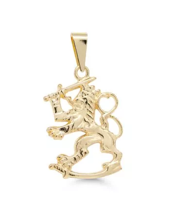 Kultainen Suomileijona riipus 22 mm SLR-22KK