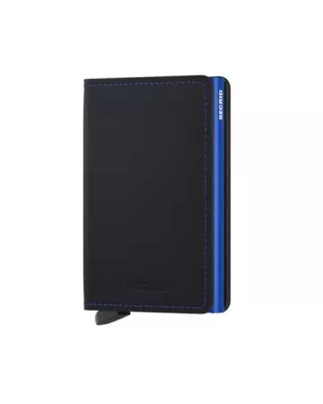 Secrid Slimwallet Matte Black & Blue SM-Black & Blue