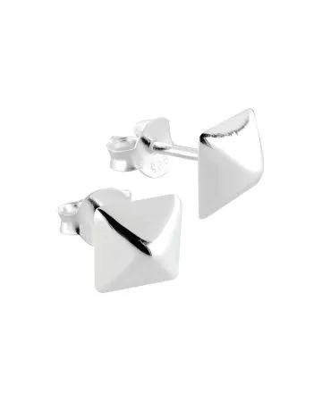 Hopeiset tappikorvakorut, neliö SPE05781-00