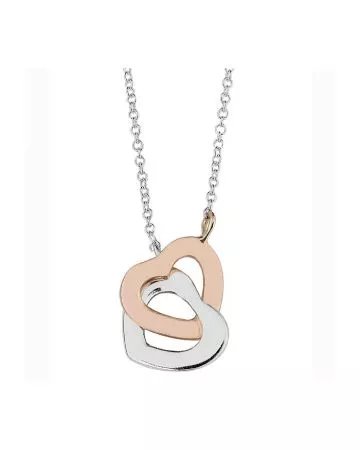 Hopeinen kaulakoru, sydämet SPN05371-01