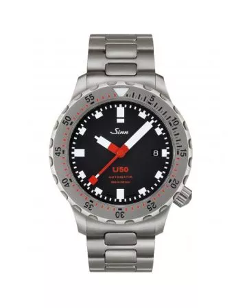 Sinn U50 Diving -rannekello / teräs 1050.010
