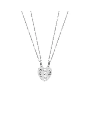 Hopeinen kaulakoru Friend Forever jaetteva U61295P-L2E39