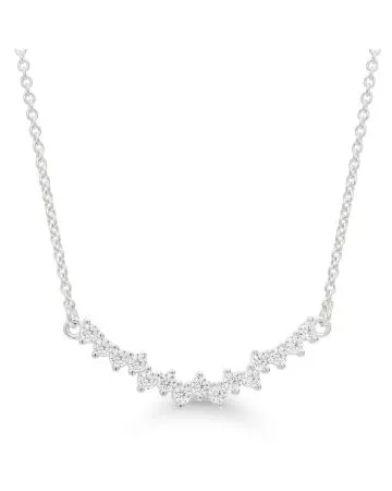 Silver Necklace, Zirconia Row BOL-N5951Z / 40-45CM
