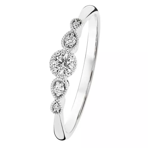 Kohinoor Clara timanttisormus / valkokulta 033-269V-13-5