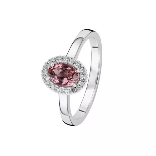 Kohinoor Olivia diamantring med rosa turmalin 033-411VTU-16