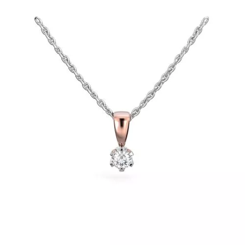 Festive Classic timanttiriipus, puna- ja valkokulta 129-010R-PV