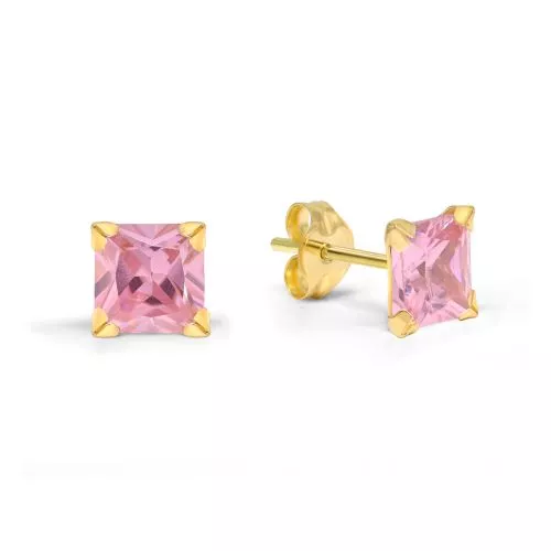 Kultaiset korvakorut, vaaleanpunainen 134761pink-1