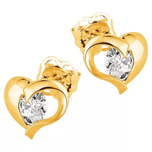 Golden  Zucht Ohrringe JE34308-CZ-1