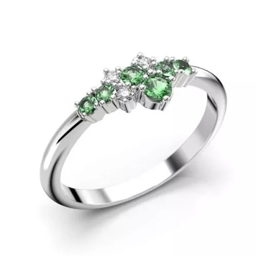 Festive Nelly Green timanttisormus 14-609-019G-VK-HSI1