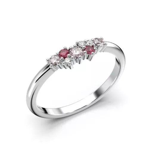 Festive Nadja Pink timanttisormus 14-650-018P-VK-HSI1