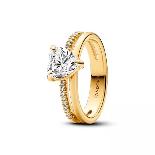Pandora Timeless Double Band Heart sormus 163100C01-4