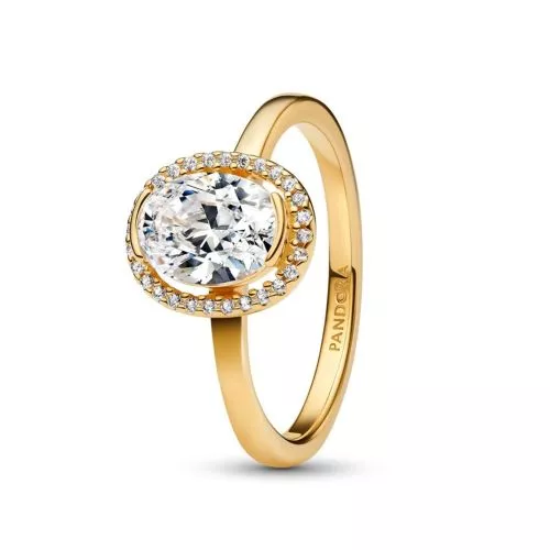 Pandora Oval Sparkling Halo Ring 163802C01