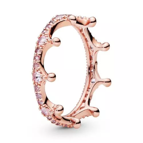 Pandora Rose Sparkling Crown Fairytale Pink sormus 187087NPO-2