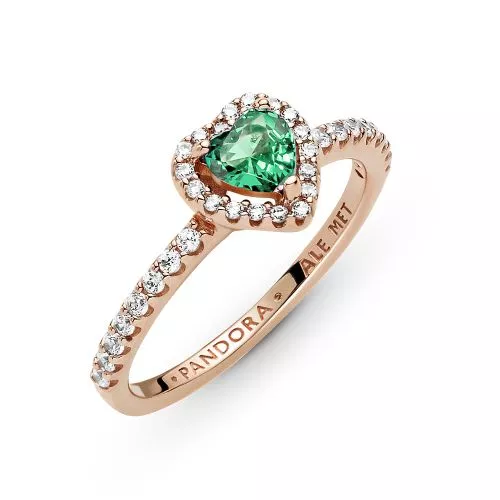 Pandora Rose Heart Green ringa 188421C03-4