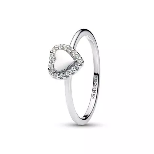 Pandora Engravable Halo Heart Ring 193801C01-1