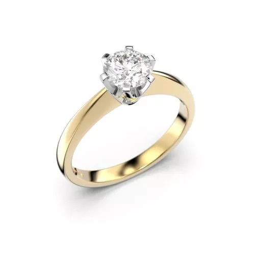 Festive Classic timanttisormus, kelta- ja valkokulta 204-060-KV