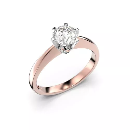 Festive Classic timanttisormus, puna- ja valkokulta 204-060-PV