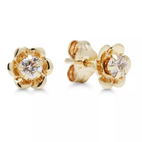 Gold Ohrringe, Blume 23-1034Z-1