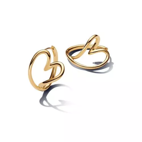 Pandora Organically Shaped Vergoldete Ohrringe 263807C00-1