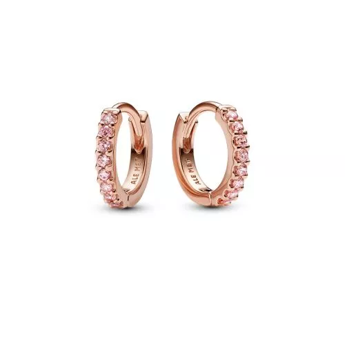 Pandora Sparkling Pink Huggie Hoop Ohrringe 283015C01-1