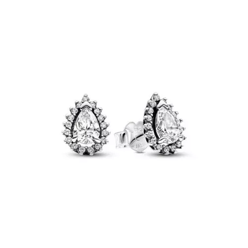 Pandora Sparkling Pear Halo Stud Ohrringe 292834C01-0